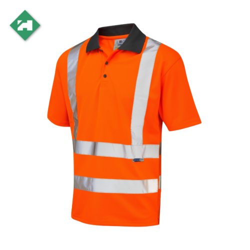 HV5001_EcoViz Short Sleeve Polo Shirt_Orange